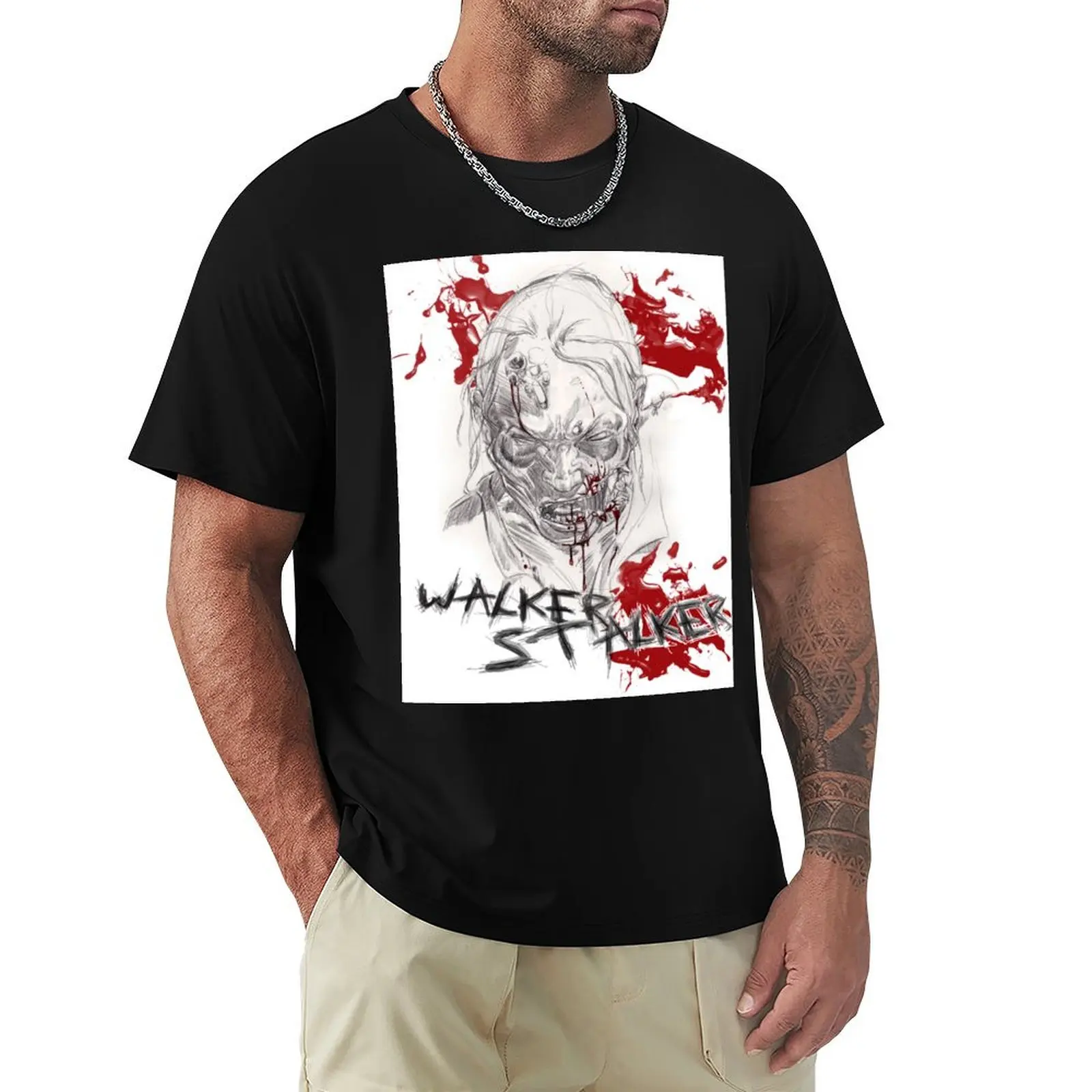 The Walking Dead - Walker Stalker T-Shirt Large Size Loose Casual Tee