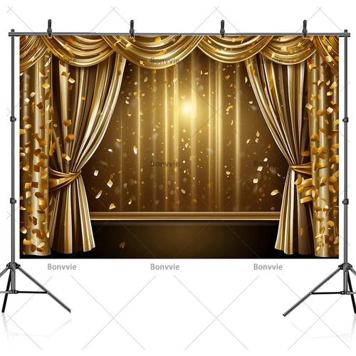 Imagen 2 del producto Cortina de teatro roja, luz de escenario, tienda de circo, fiesta de cumpleaños de bebé, fondos de fotografía, decoración de estudio fotográfico