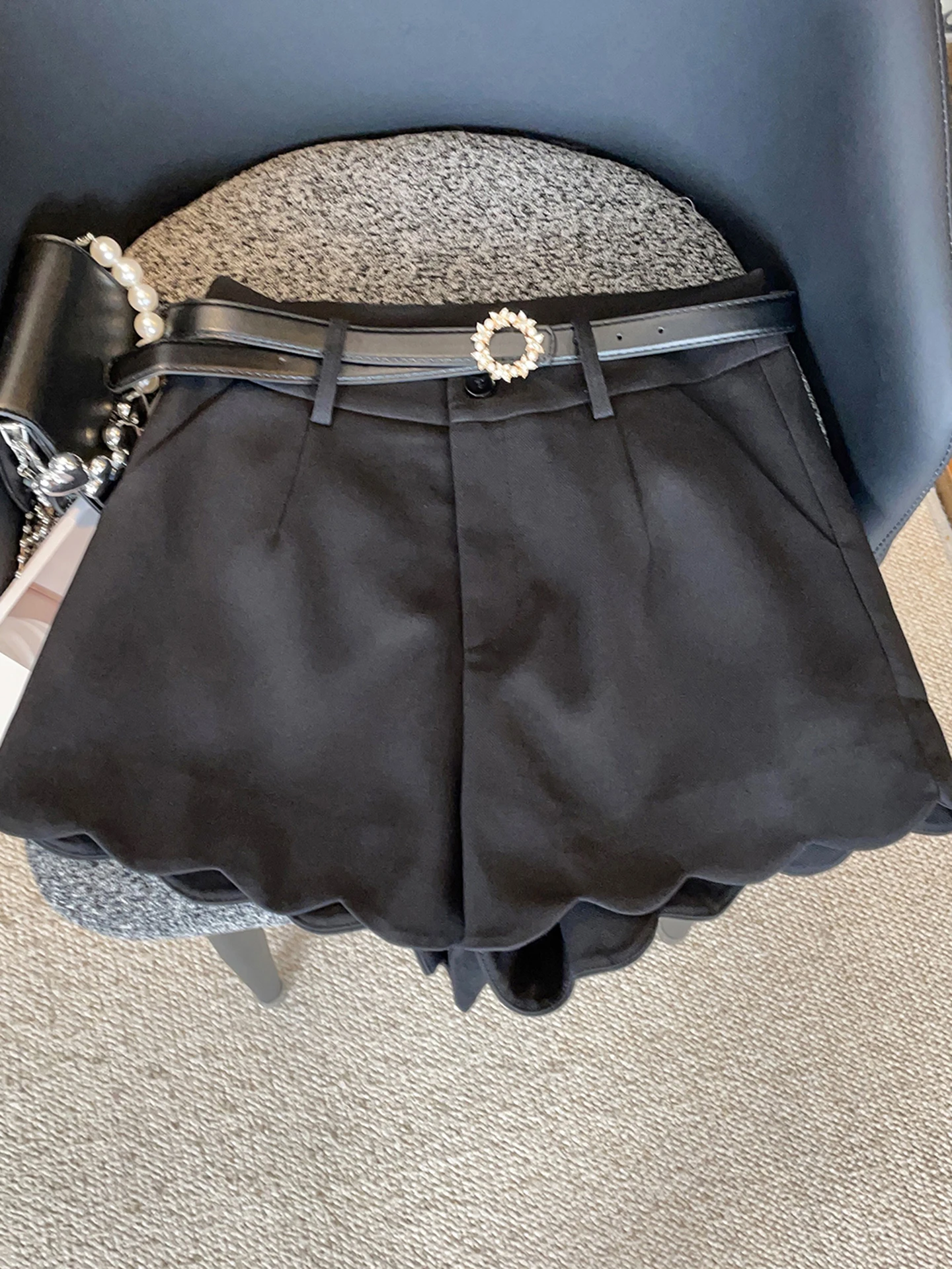 

Casual Chic Women's Midi Skirt Spring Summer Autumn Faionable Commute Sle f-length Slimming Lace Detail Versatile Skirt