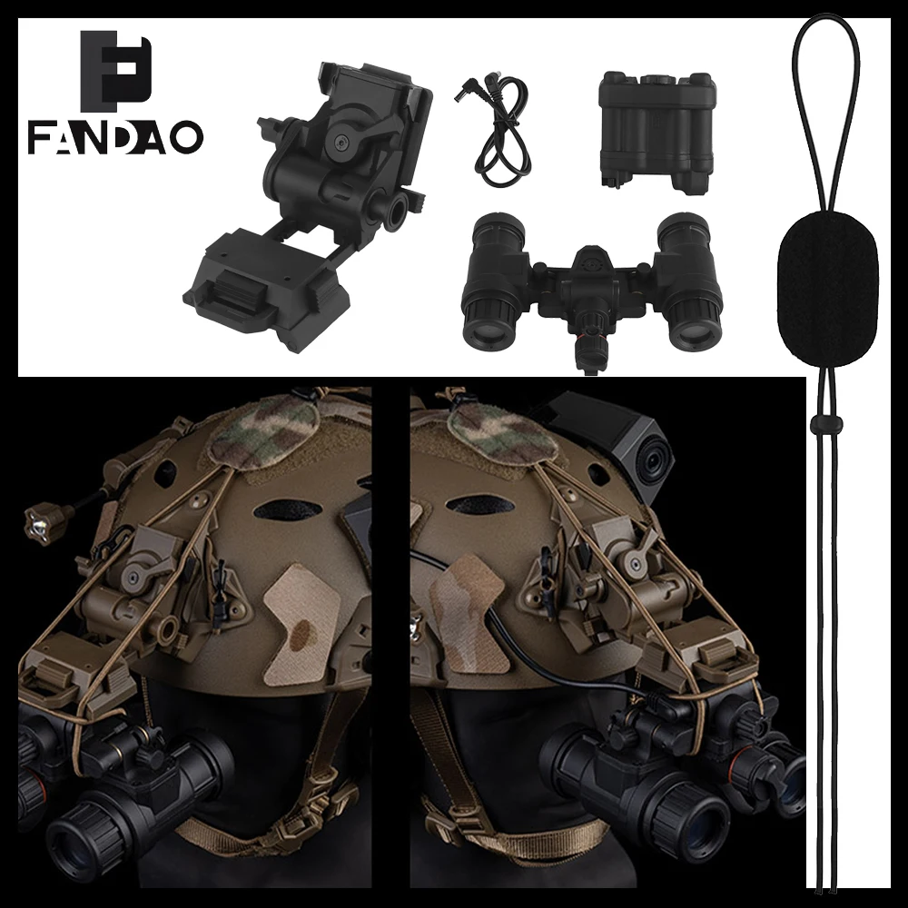 

Tactical NVG Reinforcement Lanyard NVG Model L4G24 Bracket Anti-Lost Elastic Rope Set for Cosplay Airsoft CS Paintball Shooting