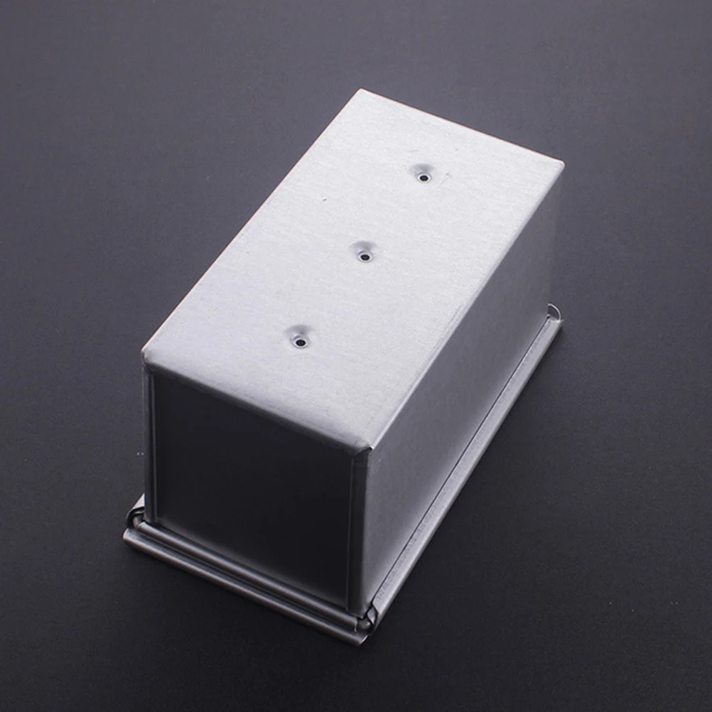 

Rectangular Toast Box With Lid Long Loaf Pan Baking Tray For Bread Cake Kitchen Household Use Silver Heat Resistant Storage