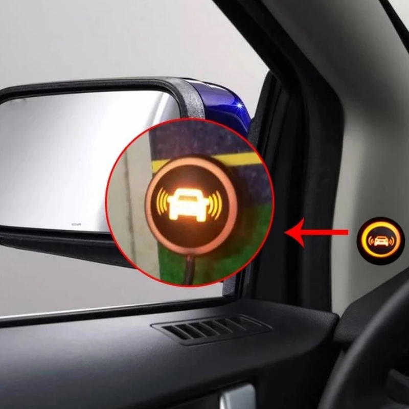 Car Blind Monitoring System BSD Lens Light AlarmSafety Driving Ultrasonic Distance Assist Lane Changing Tool