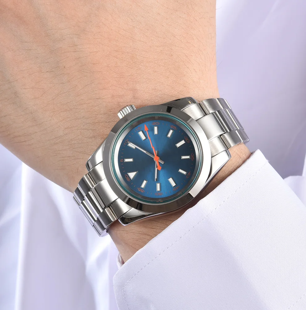 Reloj NH35 personalizado, reloj mecánico automático Original japonés, caja de cristal de zafiro de acero inoxidable, reloj resistente al agua NH35