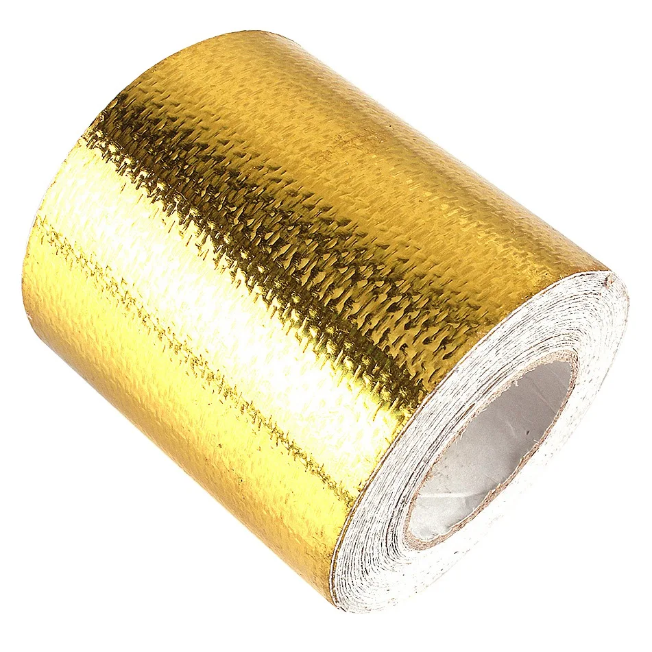 2 inch 33FT Gold Intake Heat Reflective Tape Wrap Self Adhesive High