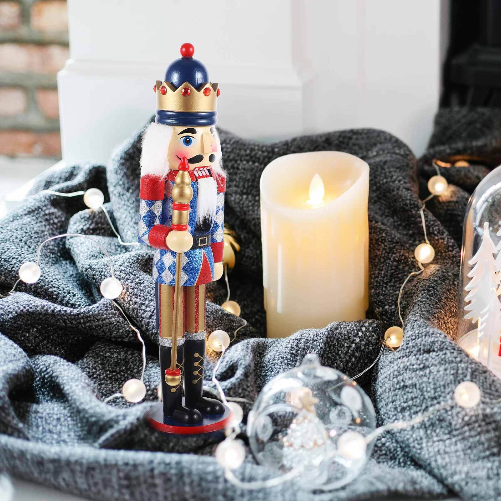 

Christmas Nutcracker Wooden Puppet Decor Christmas Nutcracker nament Xmas Gift Desktop Soldier Figurine Home Car Craft