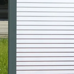 Louver Stripe Pattern Window Film Static Cling Privacy Protection Home Decoration Frosted Translucent Multi-Size Window Covering