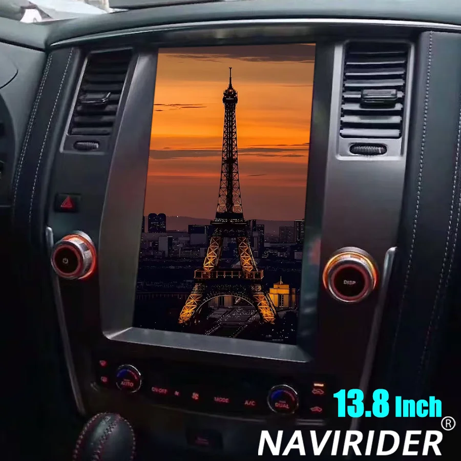 

13,8-дюймовый сенсорный экран Android 15 для Nissan Patrol Y61 Y62 2016-2018 с GPS, CarPlay, мультимедийный автомобильный видеоплеер, 2DIN радио