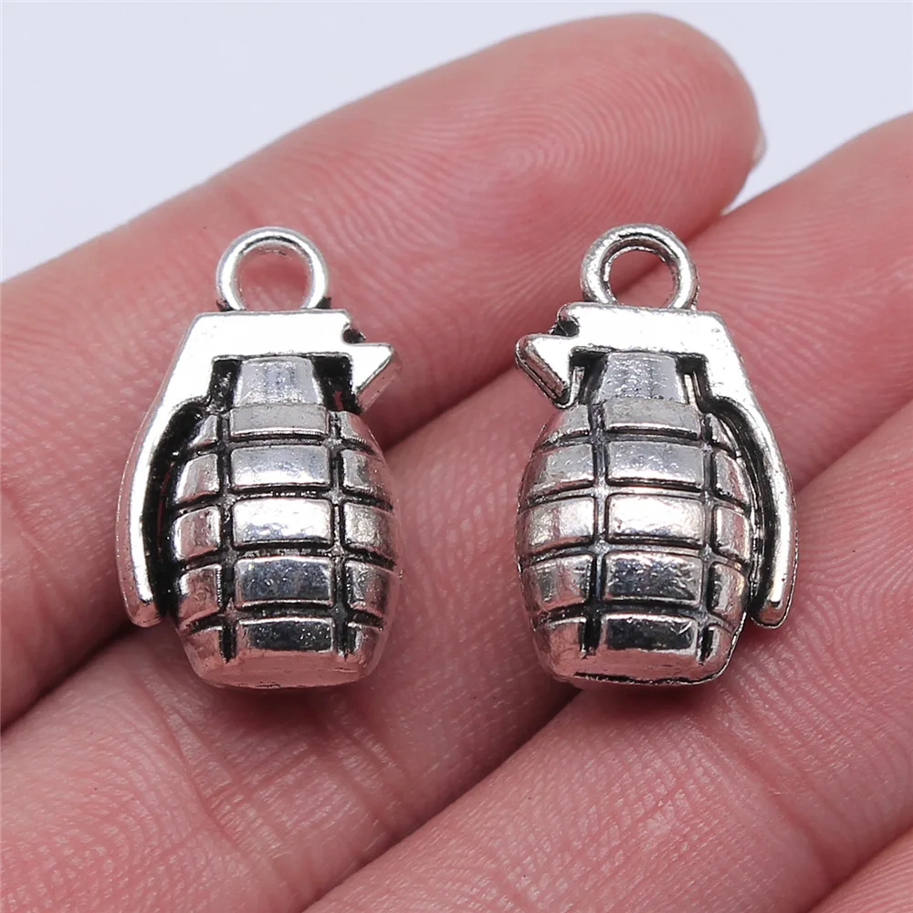 8pcs 22x13mm(0.87x0.51inch) Antique Silver Color Gun Charms For Jewelry Making