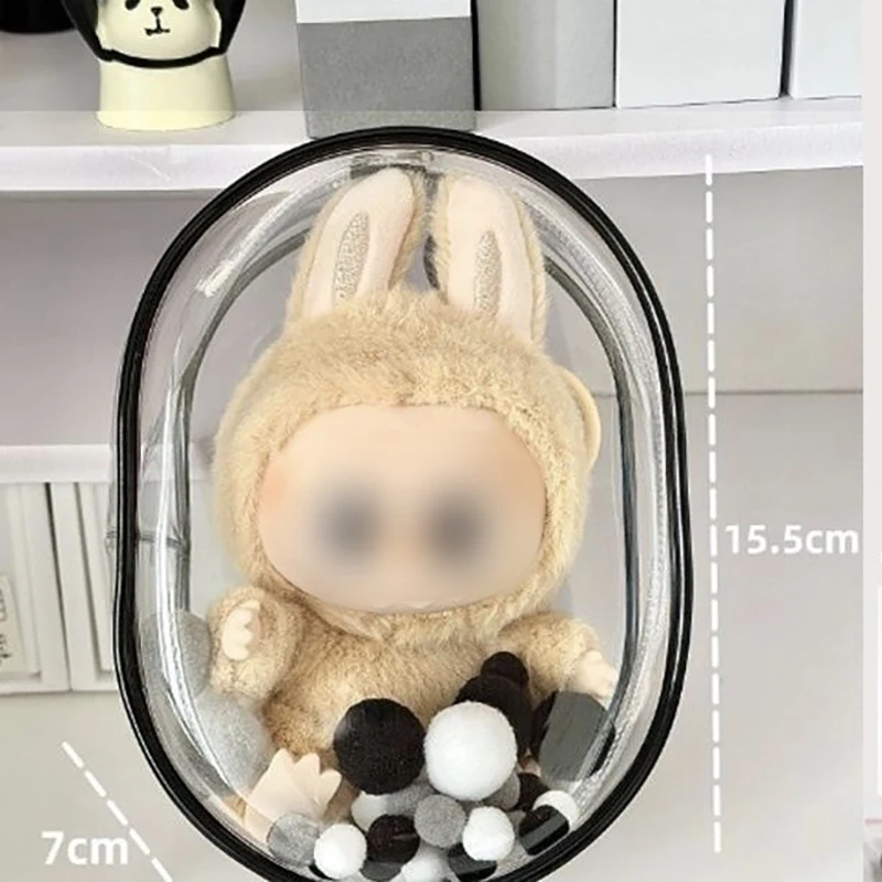 1Pcs Doll Outing Bag Transparent Thickened PVC Storage Bag High Value Doll Travel Carry Pouch For Girls Gift
