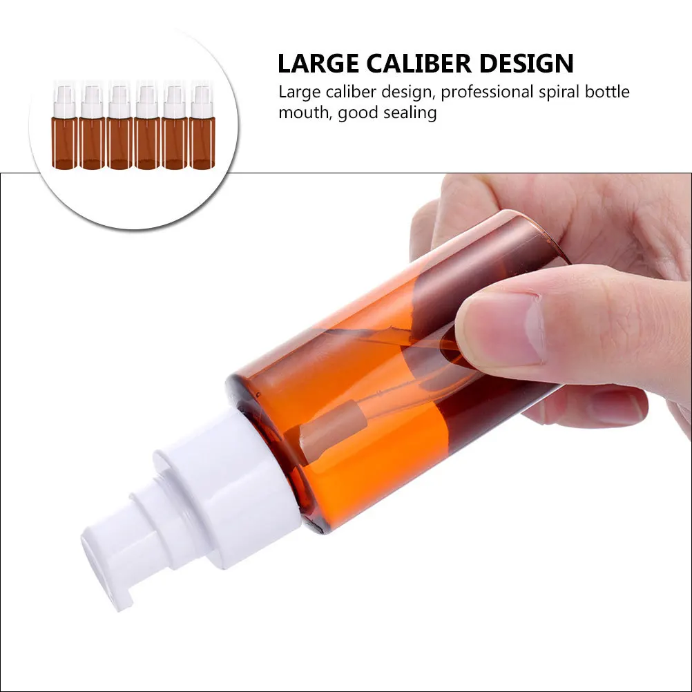 

6pcs Set Empty Lotion Dispenser Bottles Press Pump Container Reusable Eco- Shampoo Shower Gel Storage