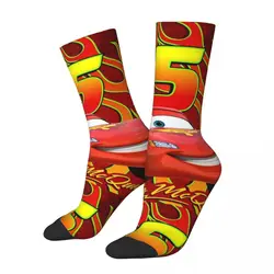 Lightning McQueen Cars 95 To Race Stockings Men's Socks Soft Funny Socks Winter Climbing Non Slip Graphic Socks Gift