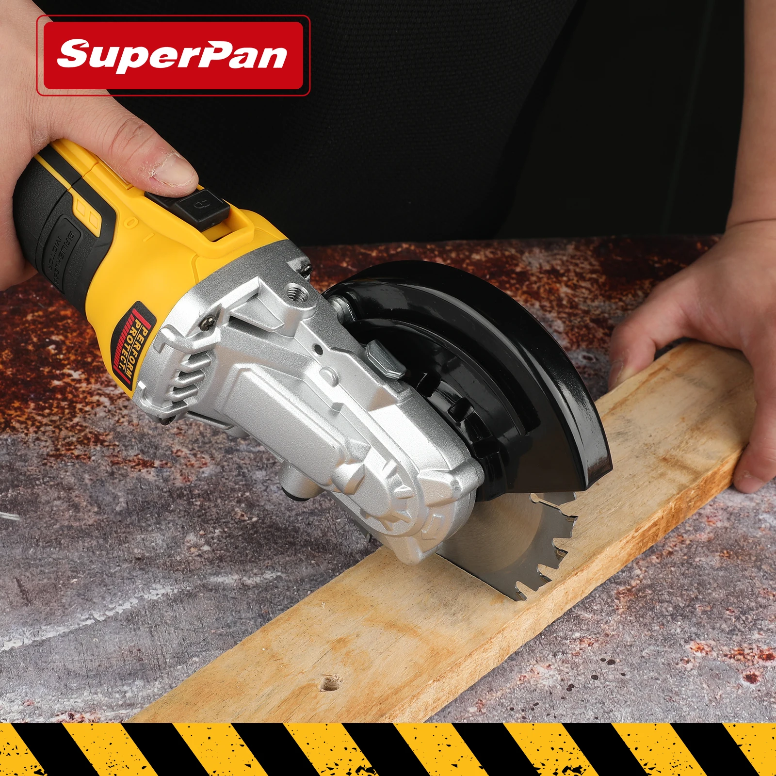 

Бесщеточная угловая шлифмашина SuperPan 405FN 20В 125мм 8500 об/мин, аккумуляторный профессиональный ручной электроинструмент для резки и полировки