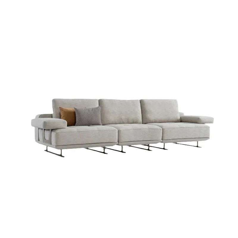 

Italian stainless steel light luxury sofa combination high-end living room furniture three-seat leisure sofa luxury sofa