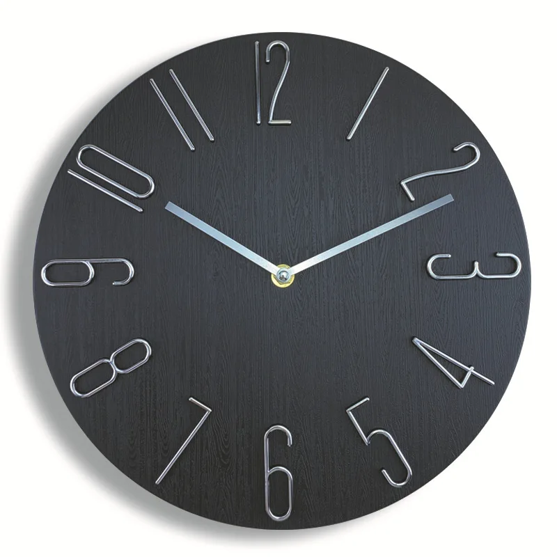 Minimalist Stereo Numeral Wall Clock No‑Glass Design Silent 30cm Wall Clock Modern Art Decor for Bedroom Office Home Wall Watch