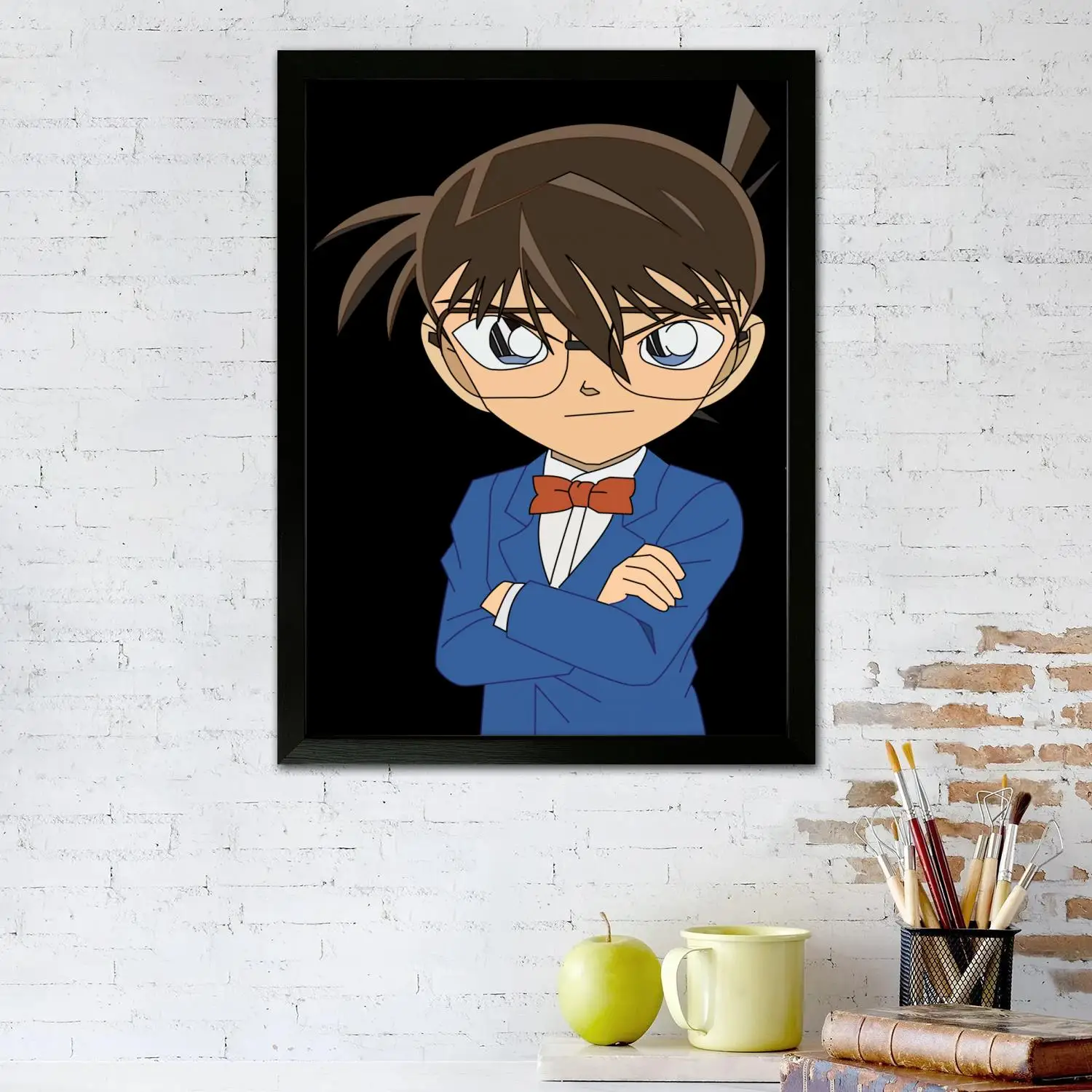 detective conan manga Canvas Art Poster, Wall Art Picture Print, Modern Family Bedroom Decor Posters,Decorative painting