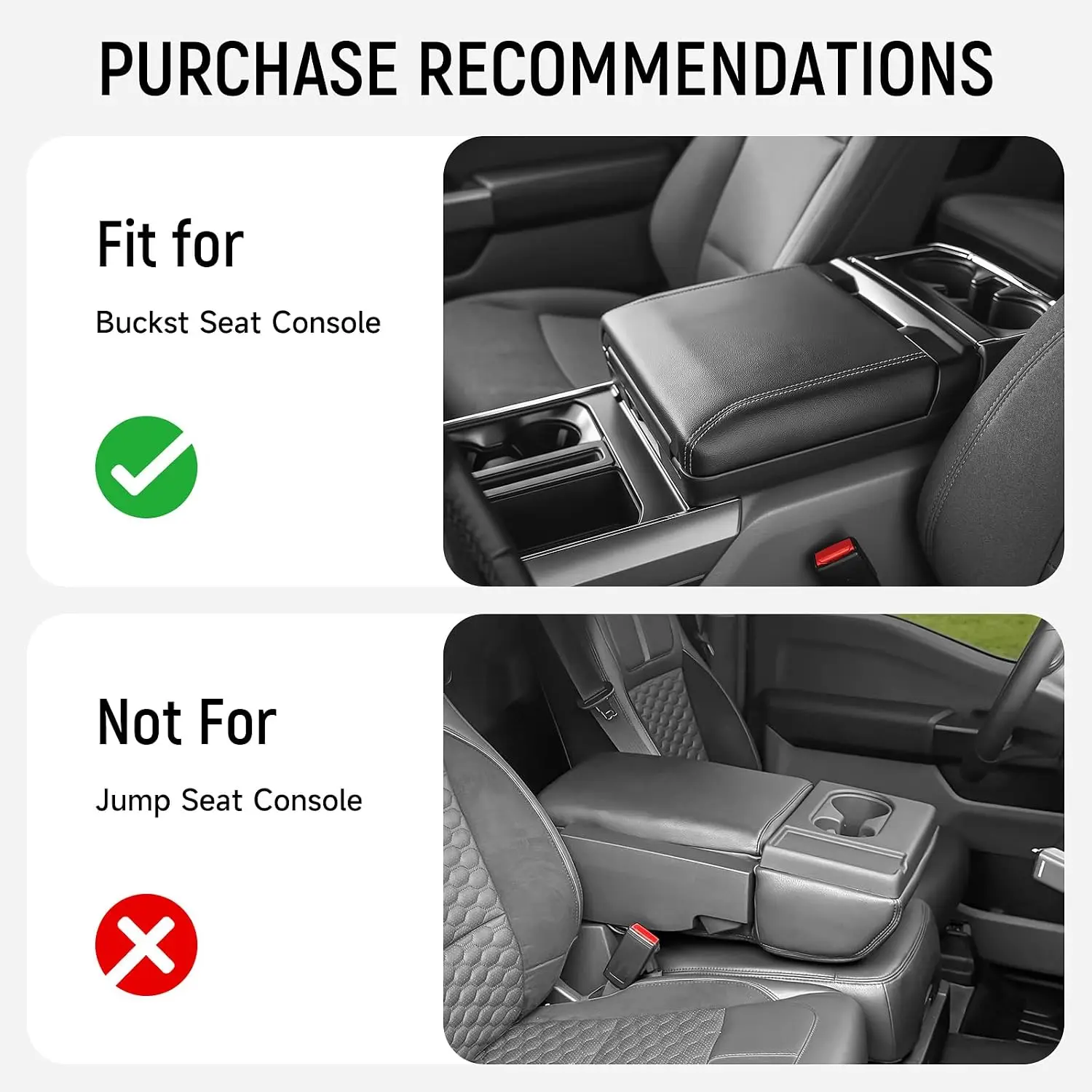 Rear Console Cup Holder Insert for Ford F150 2021-2026 Accessories Silicone Holder Non-Slip Anti-Rattle Holder Bucket Seats ONLY