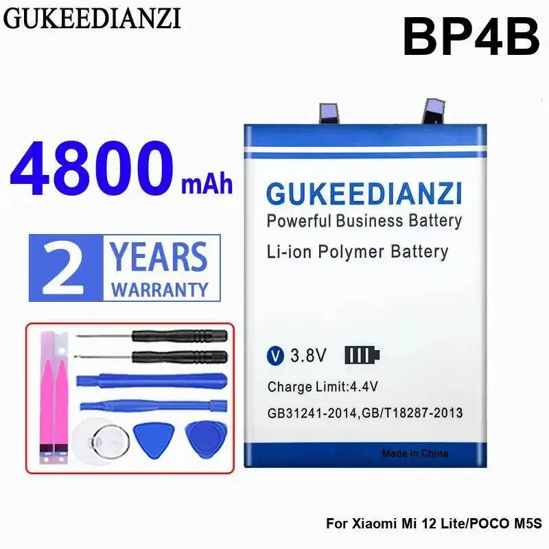 

For Xiaomi MI 12 Lite Poco M5S High-Capacity BP4B 4800Mah Mobile Phone Battery Long Lasting