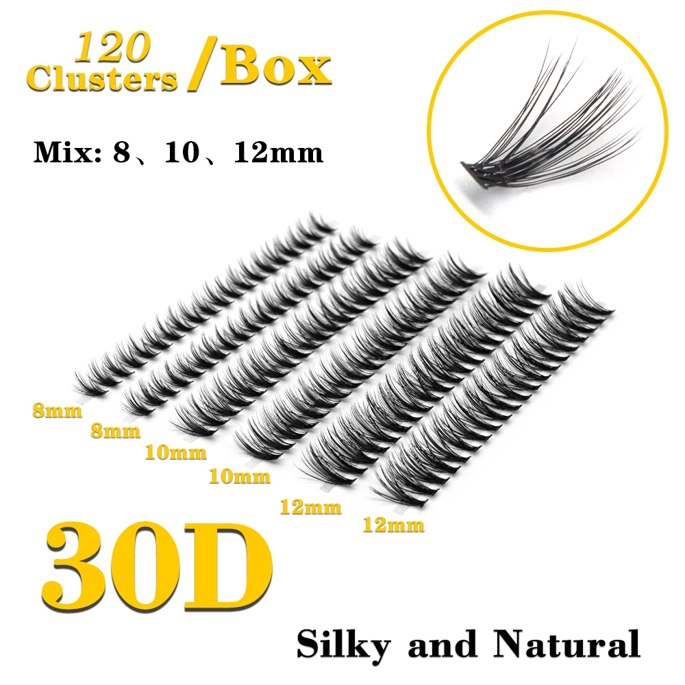 Kimcci 20D / 30D 120 Pęczków Mieszane Rzęsy Pełny Zestaw Rzęs DIY Indywidualne Rzęsy z Norek Przedłużanie Rzęs Kępki Mieszane Rzęsy Makijaż Cilia