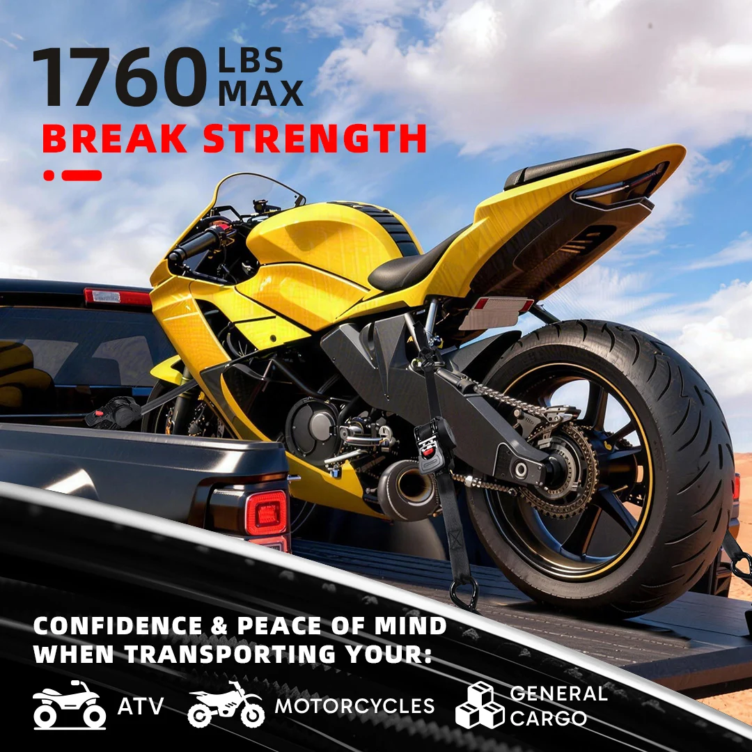 Automatic Retractable Ratchet Belt 1 inch x 10 feet 800 kg, Motorcycle Automatic Retractable Ratchet Belt,