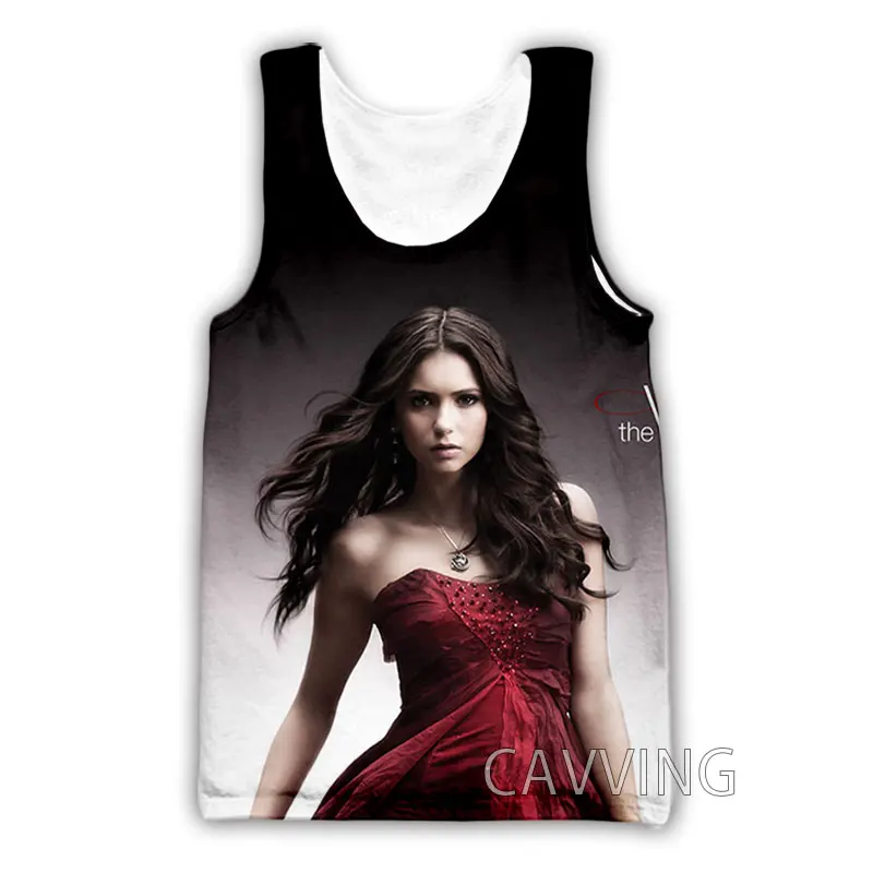 CAVVING 3D Printed  Nina Dobrev- Elena Gilbert  Tank Tops Harajuku Vest Summer Undershirt Shirts Streetwear for Men/women