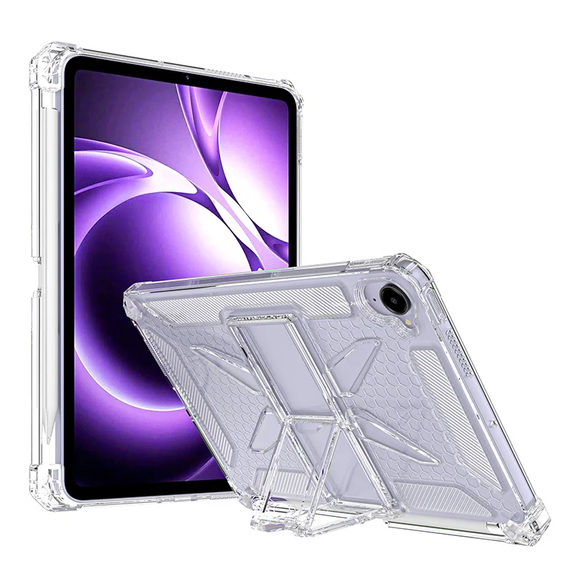 

Чехол для Xiaomi Pad Mini 8,8 дюйма 2025 с подставкой, прозрачный мягкий силиконовый чехол из ТПУ, противоударный чехол, слот для ручки