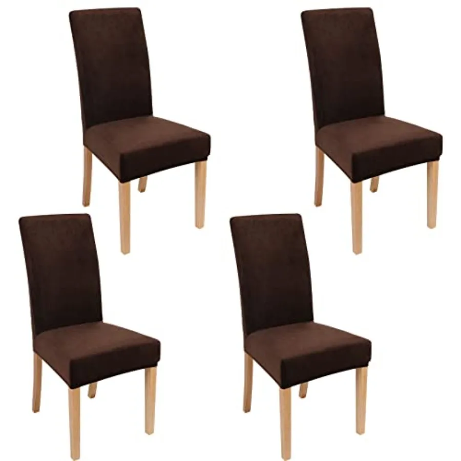 

Velvet Stretch Dining Room Chair Covers St Removable Washable Chair Slipcovers Kitchen Parsons Chair Protector