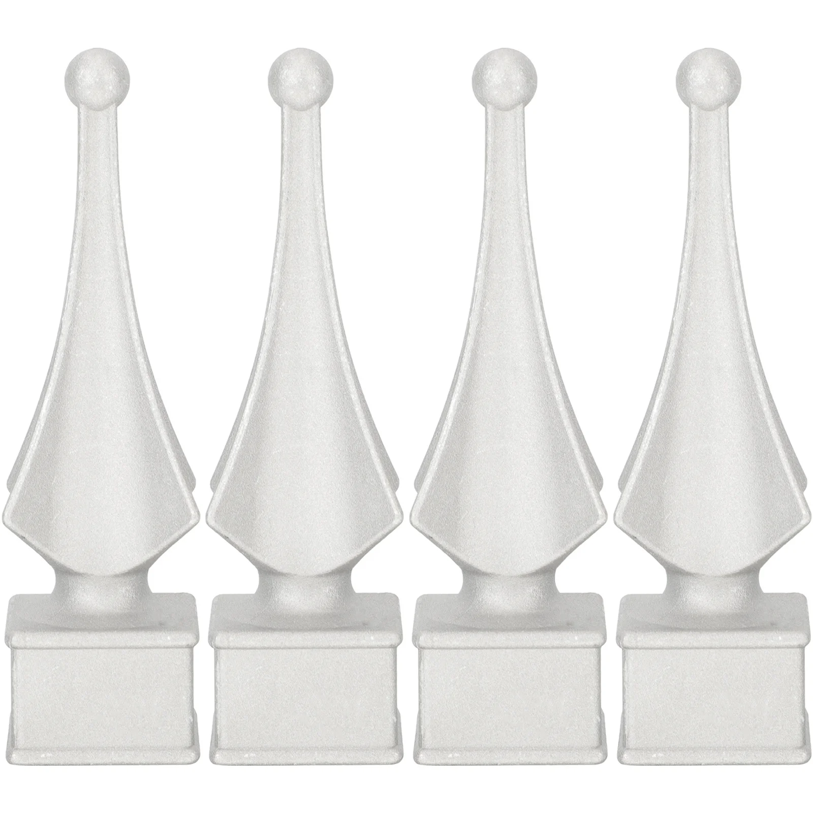 4 قطعة سبائك الألومنيوم سياج Spears Finials في الهواء الطلق ديكور سياج آخر قبعات ساحة بوابة القبعات العالية مقاومة الصدأ المعادن