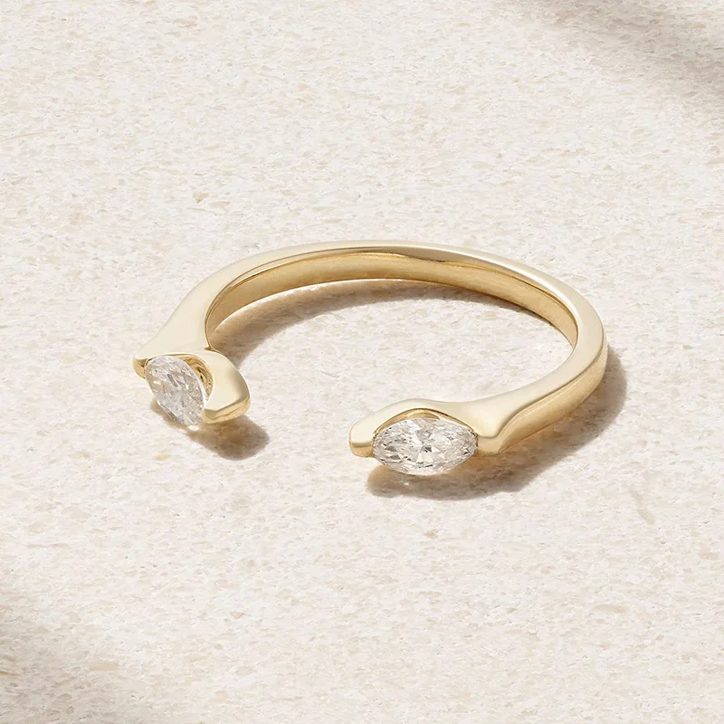 

Jenny&dave Elegant S925 Sterling Silver Oval Zircon Jewelry Party Jewelry Rings Women's Ring Versatile Light Luxury Open Ring