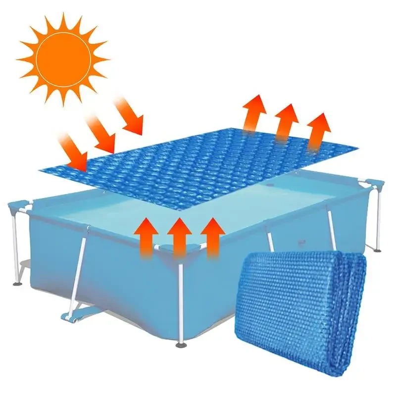 Cubierta Solar para Piscina, Manta Térmica para Piscina, Cubierta Solar de Burbujas, Cubierta Solar de Corte Libre para Aislamiento Térmico