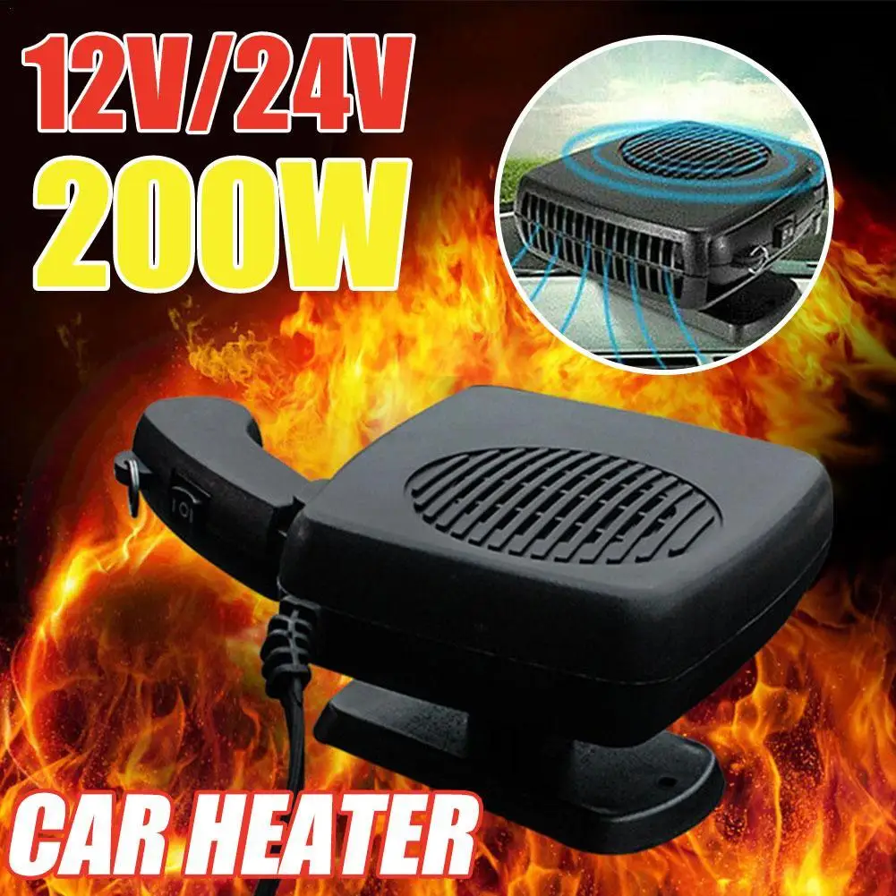 

12/24V Car Heater 2 In 1 Car Windshield Fast Heating Defrost Defogger 360 Degree Rotation Cooling Fan Car nterior Accessories