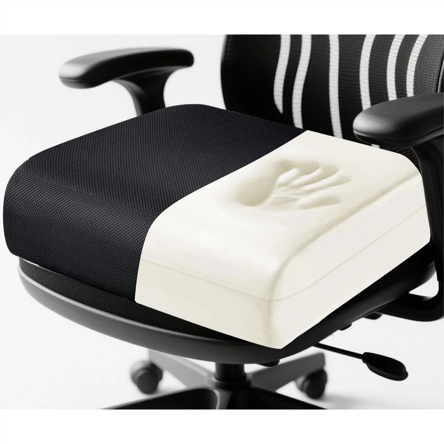 

6 Inch Extra Thick Office Chair Cushion, 2 Layers Memory Foam Booster Seat for Car Seat, Wheelchair, Adult Height Elevator