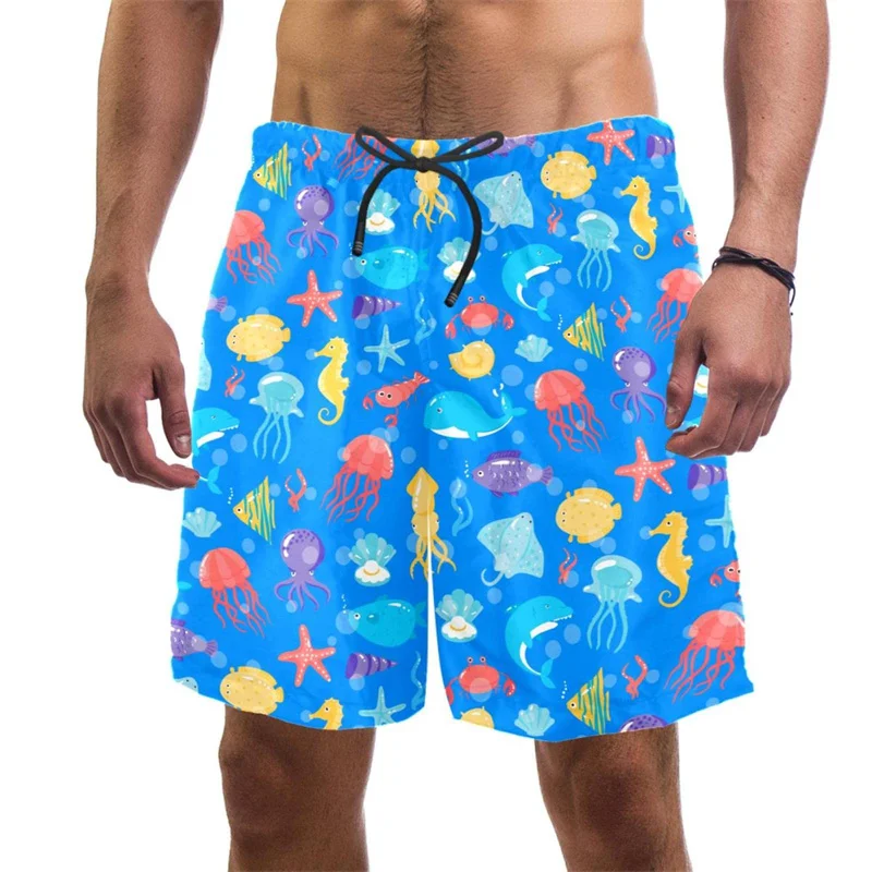 Summer Hawaii New 3D Ocean Animals Printing Beach Shorts For Men Fashion Cool Streetwear Swiming Trunks Harajuku Y2k Board Short