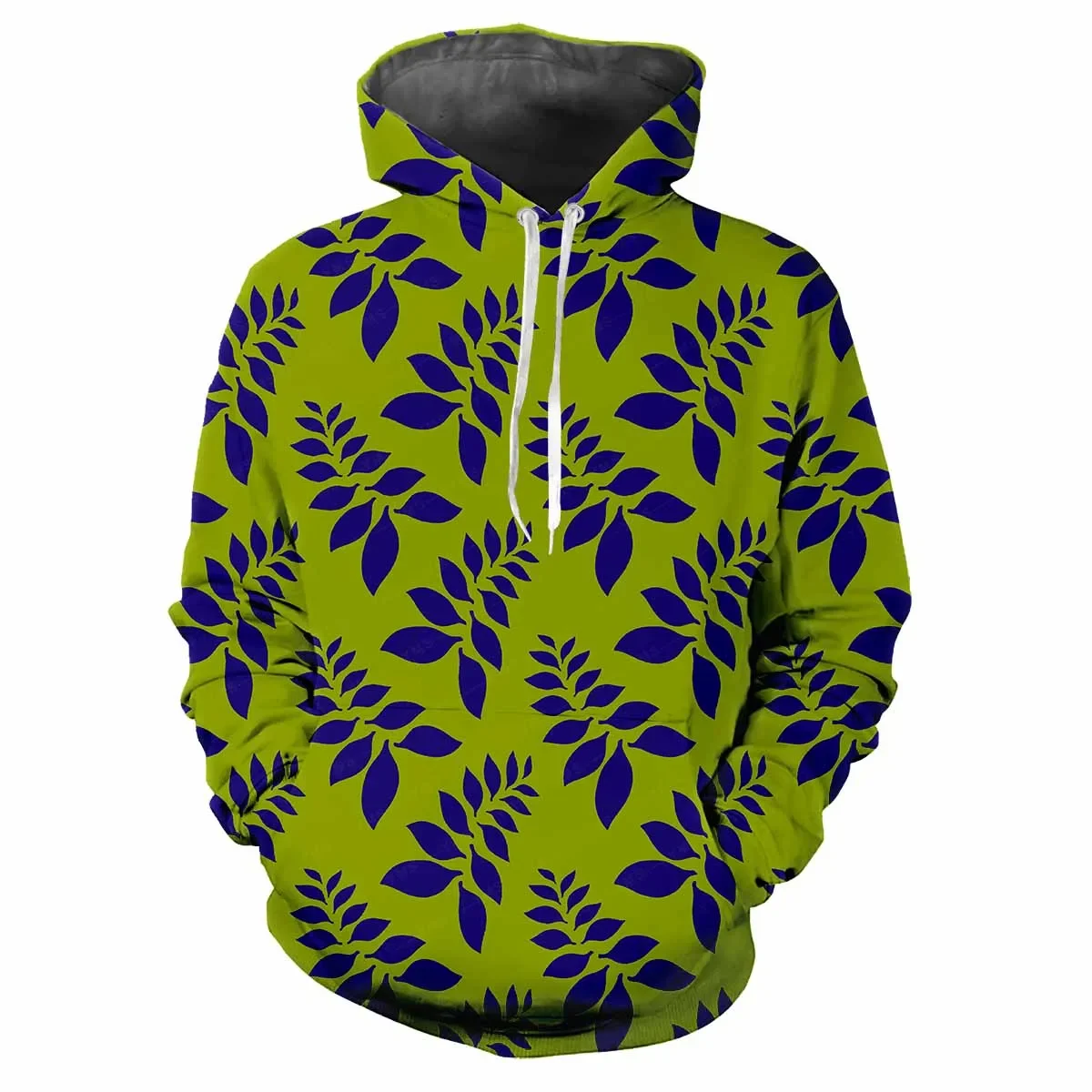 

Trendy men's Hoodie Floral Patterns Digital Printing Casual Long Sleeved Hooded Thick Fabric Tops