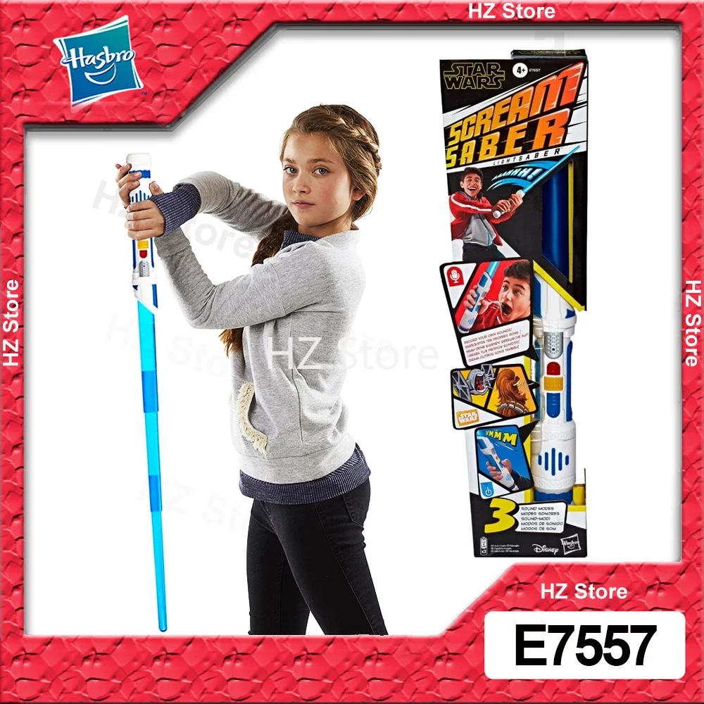 

Hasbro STAR WARS Scream Saber Lightsaber Toy Record Your Own Inventive Sounds & Pretend to Battle Roleplay for Kids Gift E7557