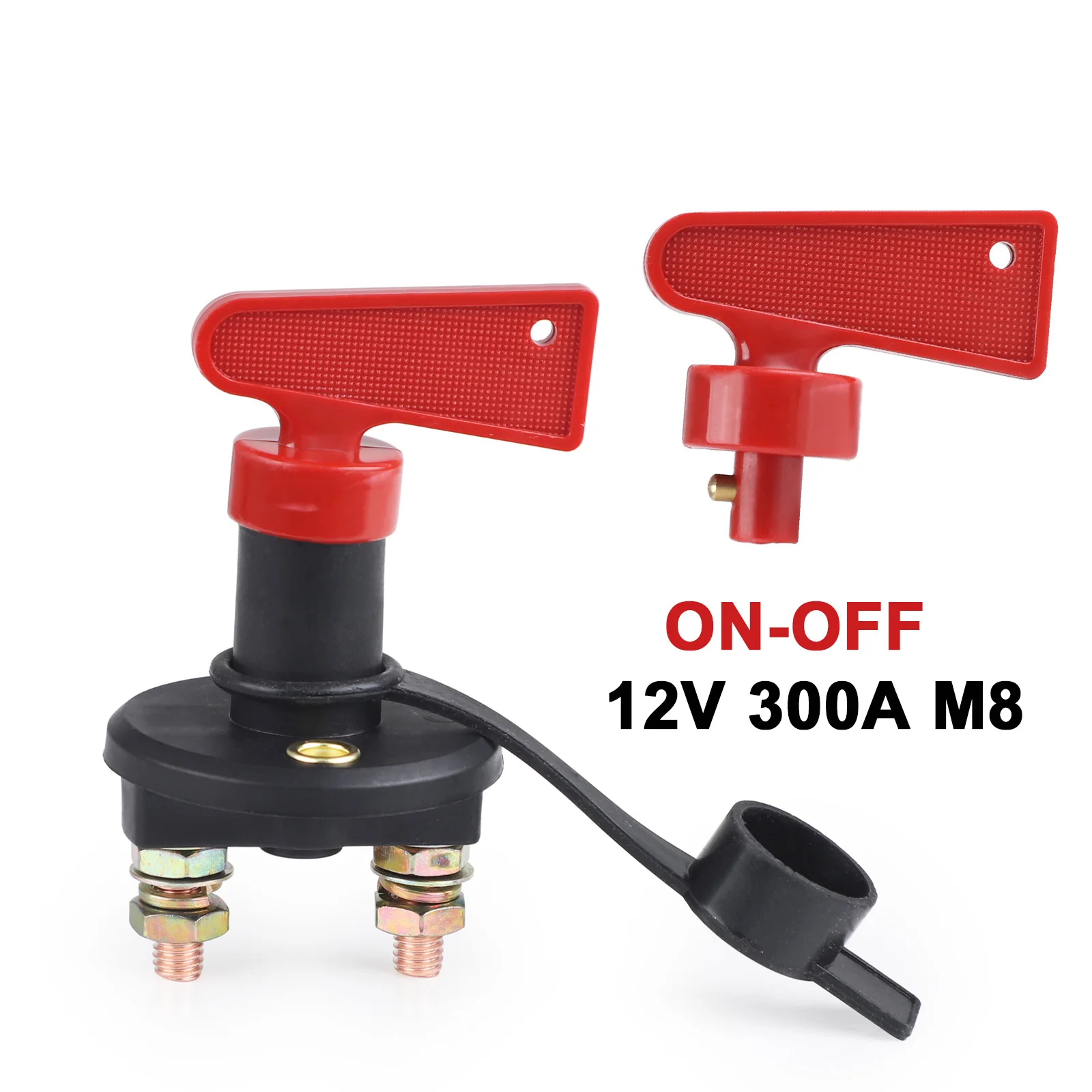 300A Vehicle Car Modify Isolator Disconnector Switch For Truck Boat Car 12V 24V Cut Off Battery Main Kill Switch With 2 Red Keys