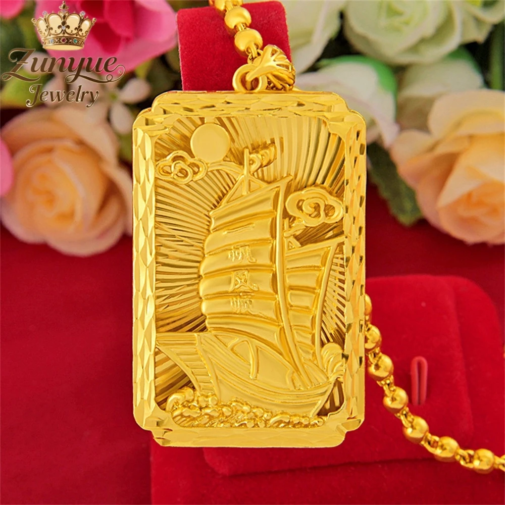 

Песочное золото, трехмерный браслет для парусной лодки, ювелирные изделия класса люкс, модные украшения, изысканные элегантные подвески, популярный подарок