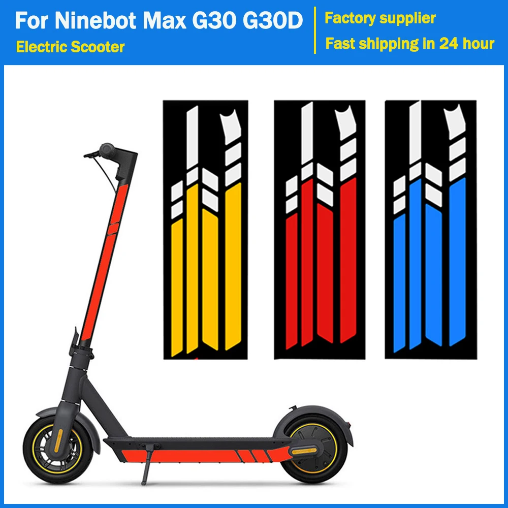 Body Warning Stickers for Ninebot Max G30 G30D Electric Scooter Reflective Sticker Cover Set Waterproof Hoverboard Accessories