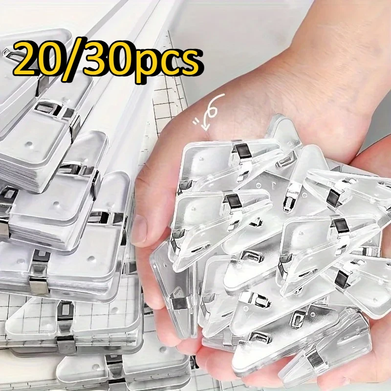 

20/30 шт. прозрачные треугольные зажимы, усиленные угловые протекторы под прямым углом для документов, книг, тестовых документов, офисного школьного использования