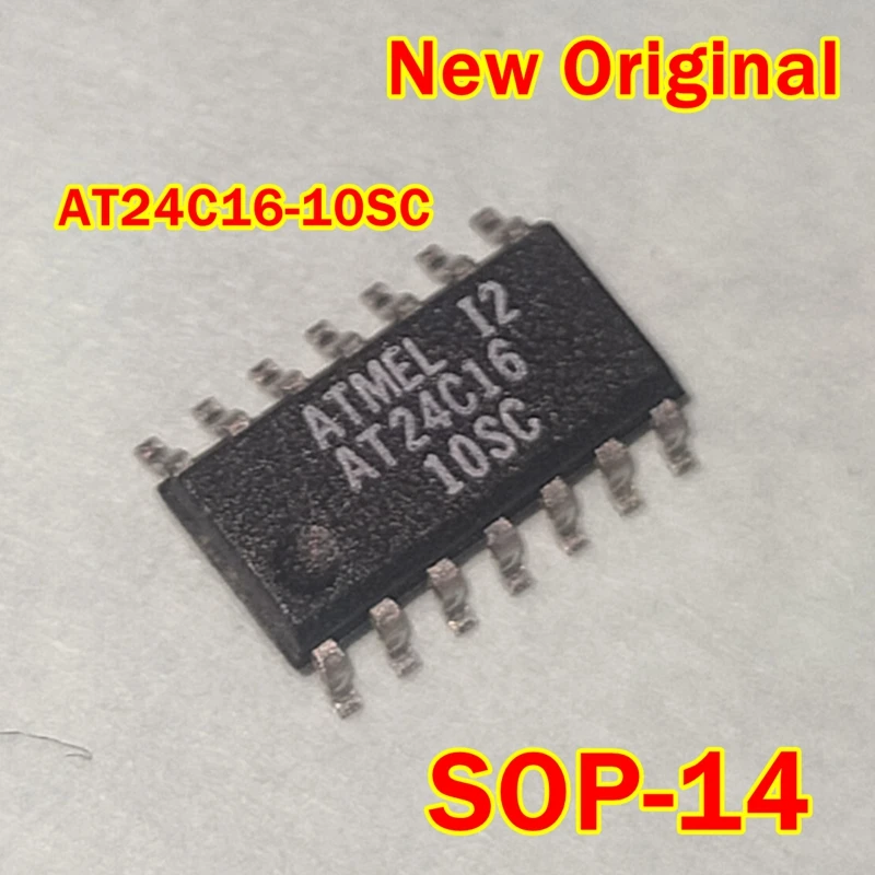 

1pcs to 100pcs AT24C16-10SCT/R AT24C16-10SC SOP-14 New Original 2-Wire Serial EEPROM
