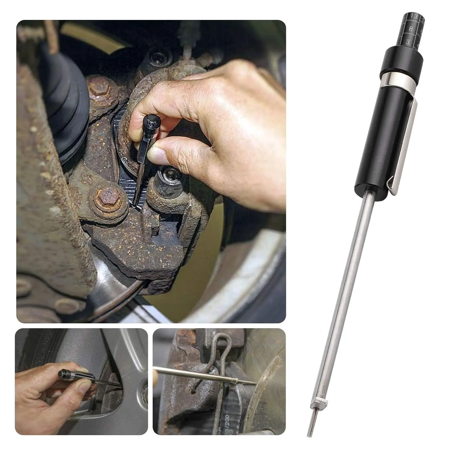 

Измеритель толщины тормозных колодок, тестер тормозных колодок, измерительный инструмент, специальный инструмент для измерения автомобильных шин, экономящий время тестер, аксессуар