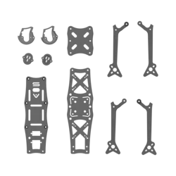 AOS 5 V5 rama FPV części zamienne do płyty środkowej/płyty górnej/płyty dolnej/4 szt. ramienia/1 para płyt bocznych kamery CNC