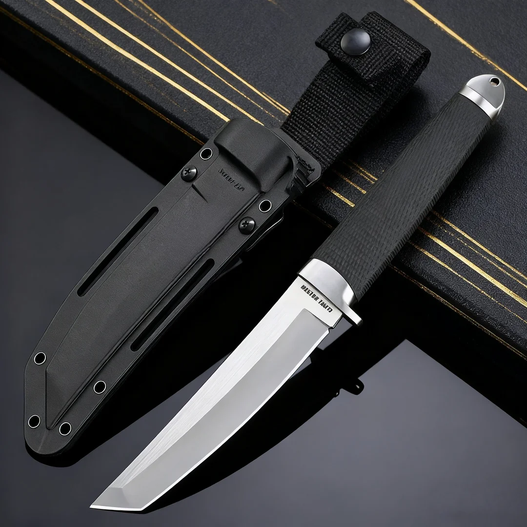 Trzy Piękności Samuraj - Nóż taktyczny, nóż survivalowy do biwakowania w dziczy, nóż awaryjny do przygód