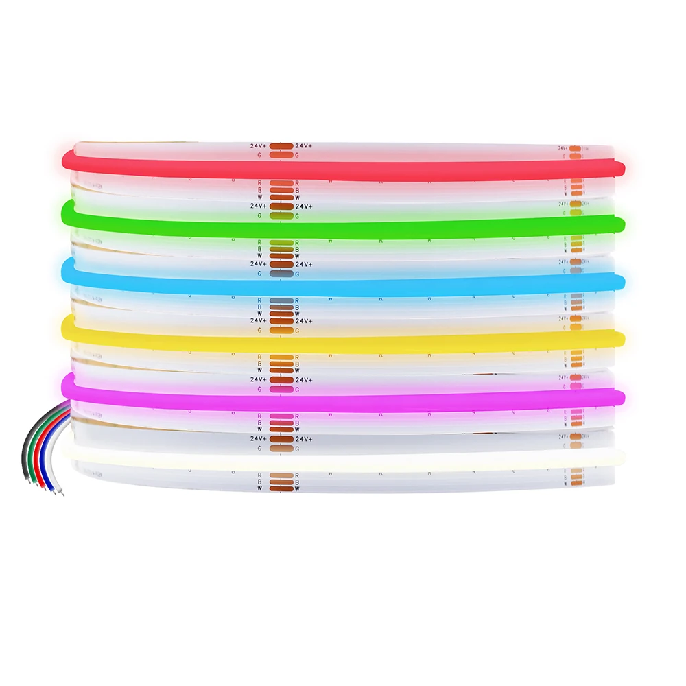 DC 24V RGBW RGBWW COB LED Strip Light 784LEDs/M RGB White High Density Diode Flexible Ribbon Room Decoration 0.5M 1M 2M 3M 4M 5M