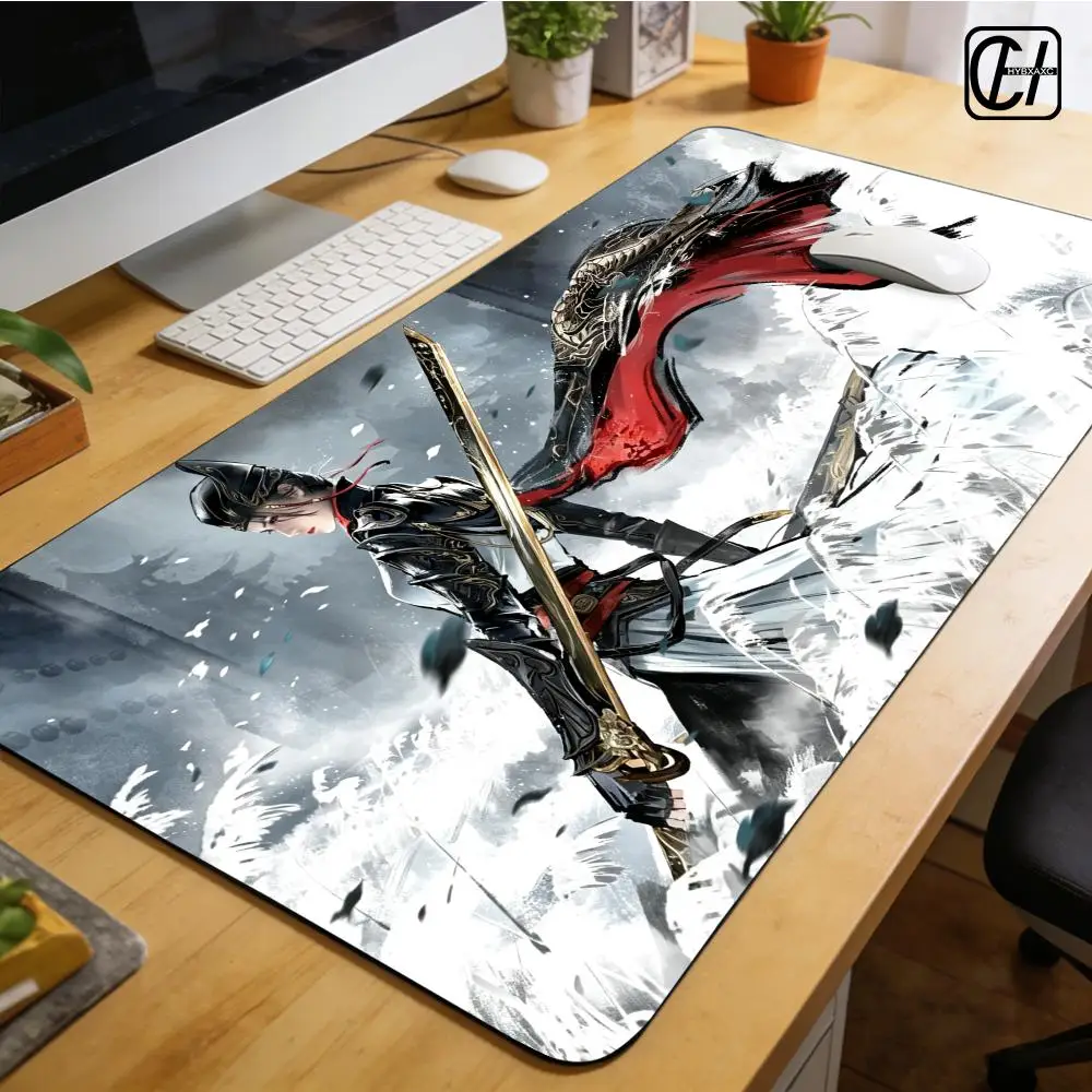 Game N-Naraka B-Bladepoint Mouse Pad XXL Mouse Pad Large Non-Slip Lock Edge Keyboard Pad Anti-Slip Gaming Desk Mat Pad HYBXXC