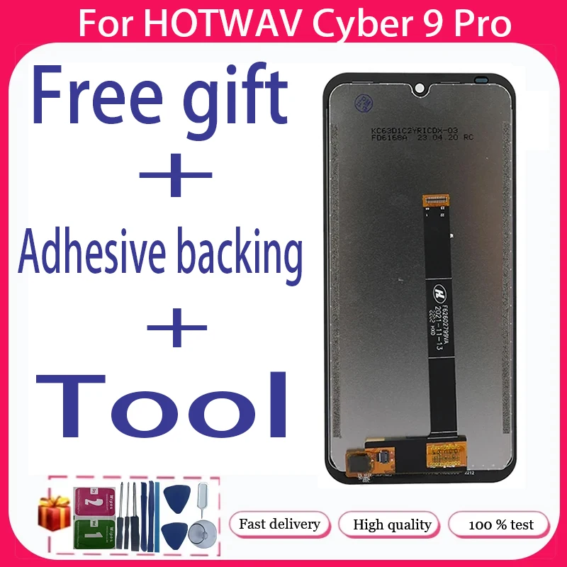 For HOTWAV Cyber 9 Pro+ LCD Display + Touch Screen+Free adhesive backing+Tool