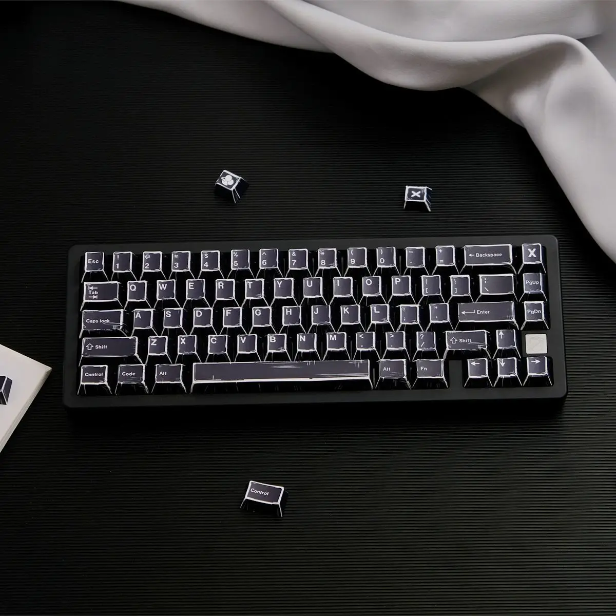 

151 Key Comic Black 5 Sides Dye Sublimation PBT Keycaps Cherry Profile Custom Keycap for Cherry MX Switches Mechanical Keyboard