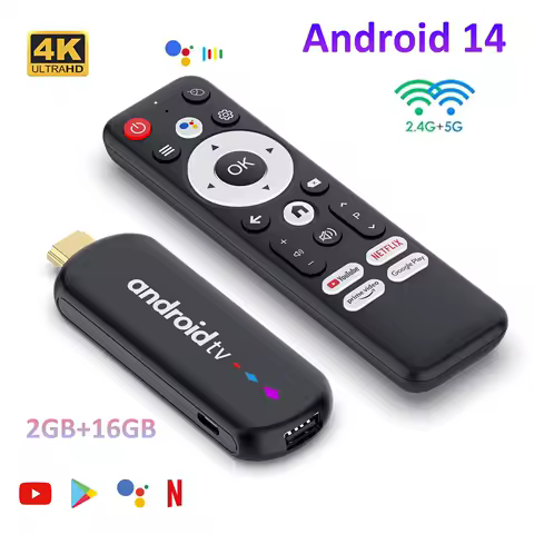 H96 MAX Amlogic S905L3 TV Stick Android 14 TV Box 4K HDR Streaming Media Player Google Voice Assistant Smart TV Stick