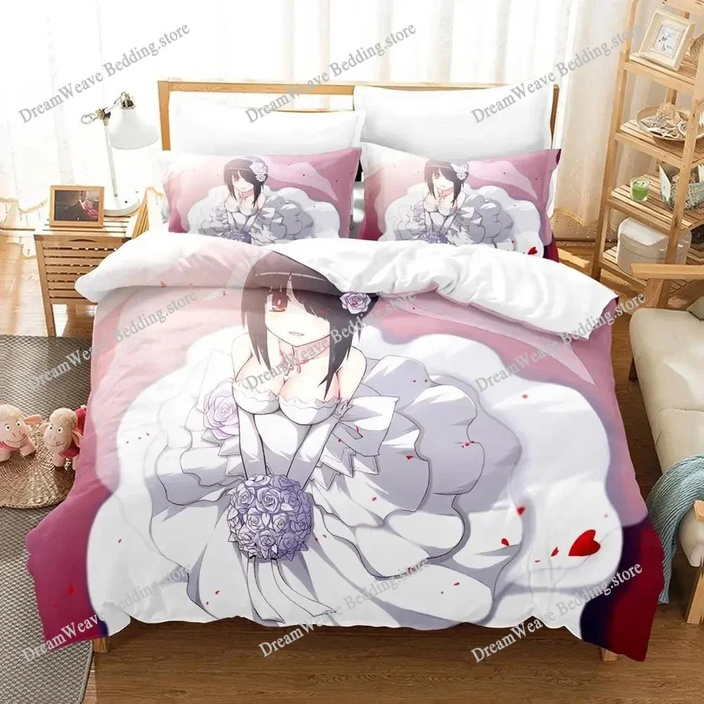 

Date A Live Tokisaki Kurumi Bedding Set Duvet Cover Bed Set Quilt Cover Pillowcase Comforter King Queen Size Boys Adult Bedding