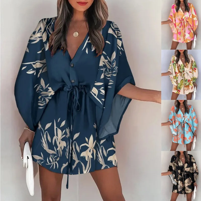 

Loose Printed Shirt Dress, Independent Station Style, Fashion, New