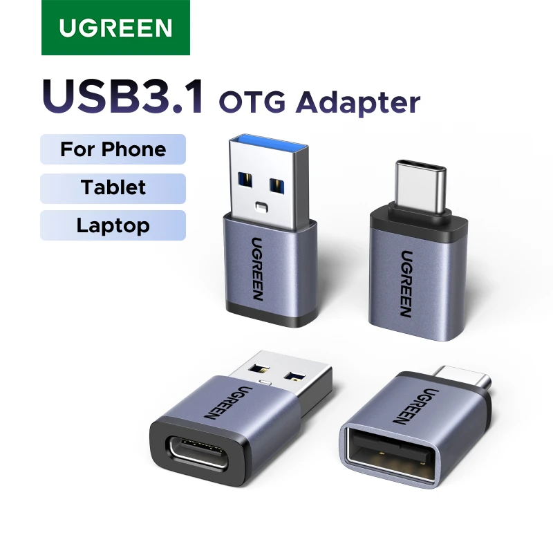 UGREEN USB 3.1 OTG Adapter USB A Male to USB C Female Cable Converters 2/4 Pack For Macbook Samsung S10 Huawei USB To Type-c OTG